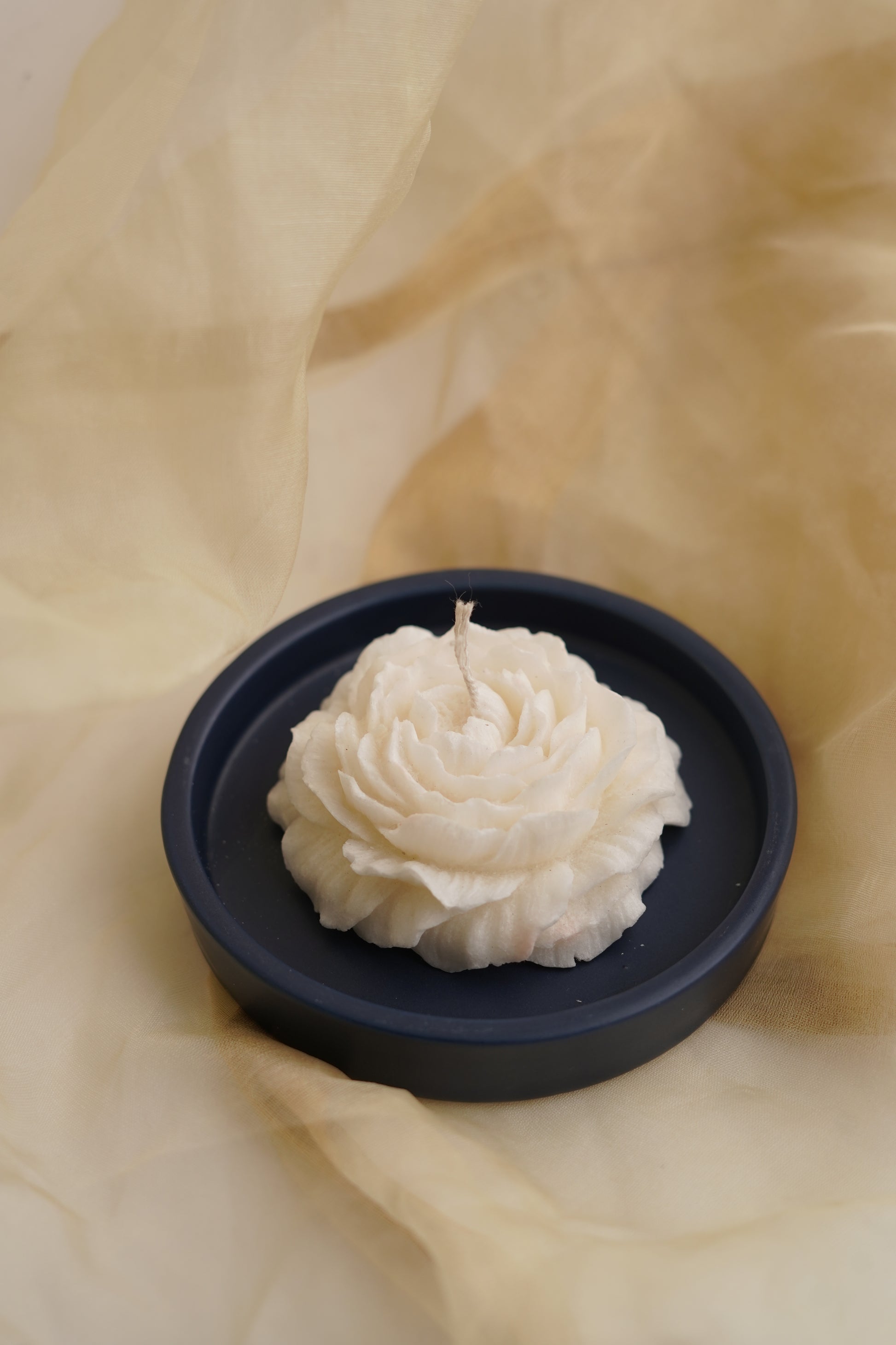 Candle, soy wax, hand made candles, Ivory Collection, Rose, Flower, Flower Candle